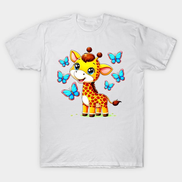Charming Giraffe T-Shirt by NayaRara